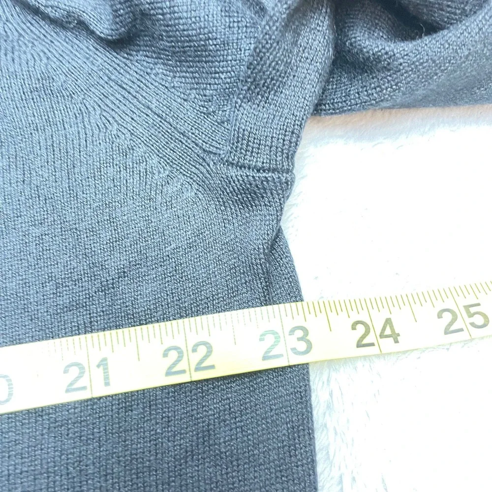 Banana Republic Mens Silk Cashmere Sweater Size L Black Crewneck Knit Old Money